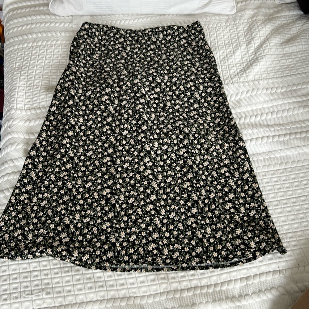 Rachel Zoe Floral Slip Midi Skirt